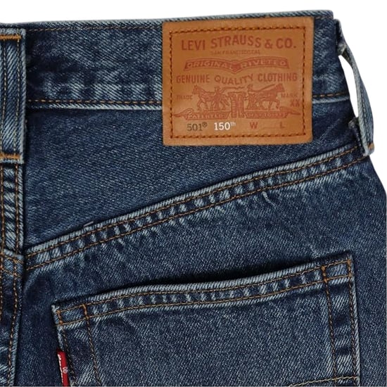 Levis 501-jeans met 5 zakken en rechte pijpen voor dames (Gold Digg Slvdg) - Image 4
