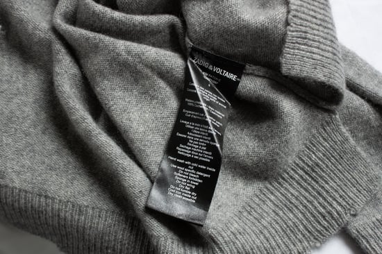 Zadig & Voltaire, grå stickad kashmirtröja - Image 6