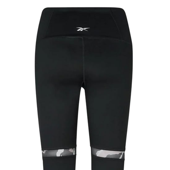 Reebok Leggings med nätinsats för kvinnor/damer (Svart natt) - Image 3