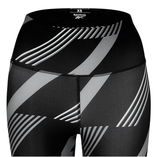 Reebok Geometriska skinny-leggings för kvinnor/damer (Svart natt) - Image 4