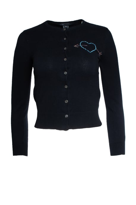 Marc Jacobs, gebreide cardigan met hart van kralen - Image 1