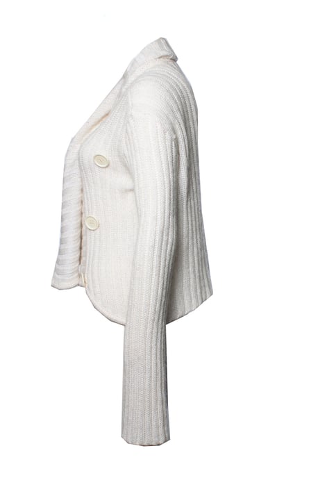 Emporio Armani, gebreide crème cardigan - Image 3