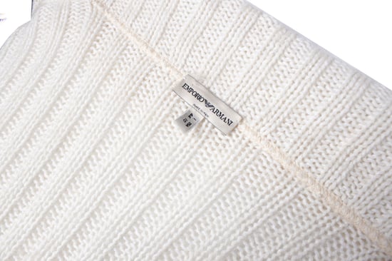 Emporio Armani, gebreide crème cardigan - Image 6