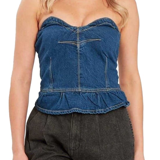 Influence Peplum-corsettop voor dames, getailleerd en uitlopend (Blauw) - Image 3