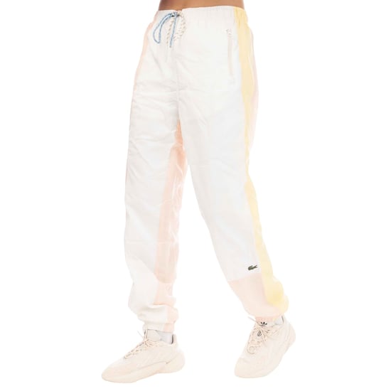 Lacoste Slanke joggingbroek met kleurblokken voor dames (Wit) - Image 1