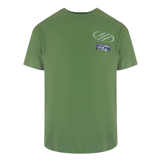 Korte Mouw T-shirt in Olijf - Image 1