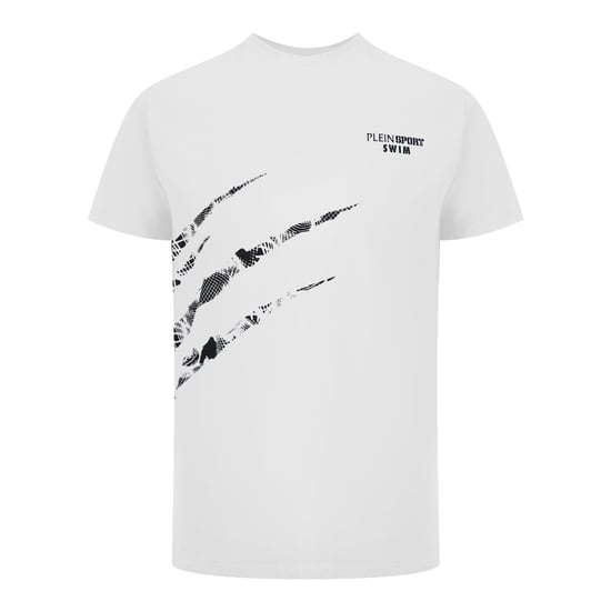 Short Sleeve Scratch Logo T-shirt in White - Image 1