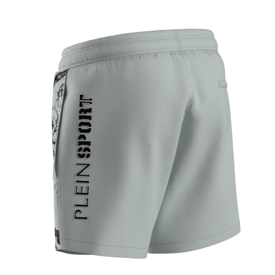 Water Tiger Logo Boardshort Swim Shorts in Light Grey - Image 3