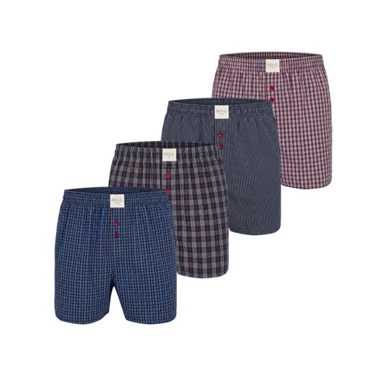 Phil & Co Heren wijde boxershorts mulitpack 4-pack blauw - Image 1