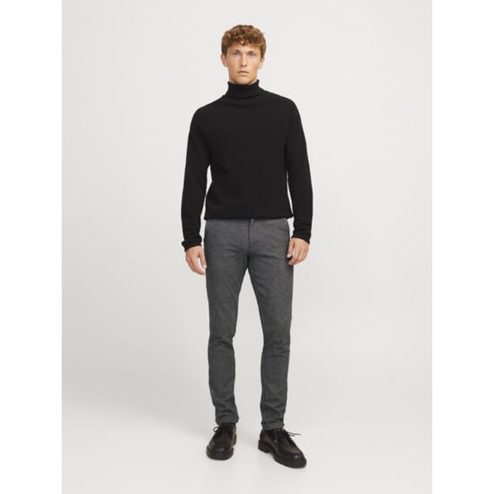 Men's Jack and Jones J Henry Slim Cut Chinos in Dark Grey - Image 4