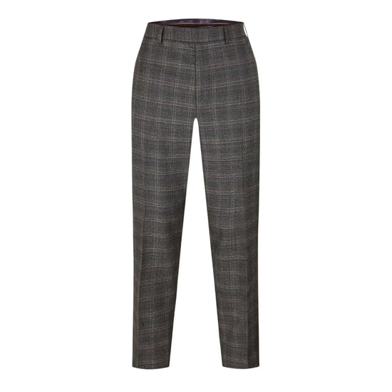Ted Baker Herenbroek met ruitjespatroon en rechte pasvorm (Grijs) - Image 2