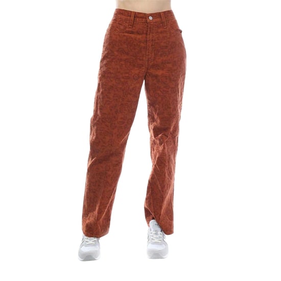 Levis Raka byxor i ribbad corduroy med djurmönster för kvinnor/damer (Pepparkakor) - Image 2