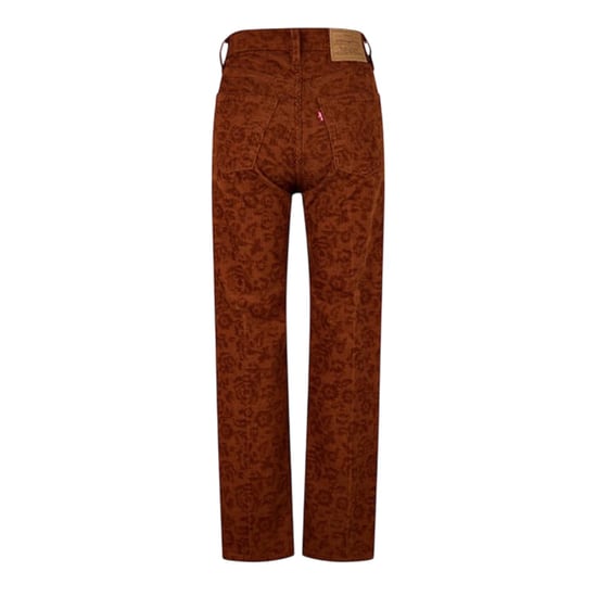 Levis Raka byxor i ribbad corduroy med djurmönster för kvinnor/damer (Pepparkakor) - Image 3