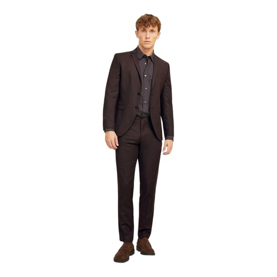 Jack And Jones Herenblazer met één rij knopen van Solaris (Bruin) - Image 4