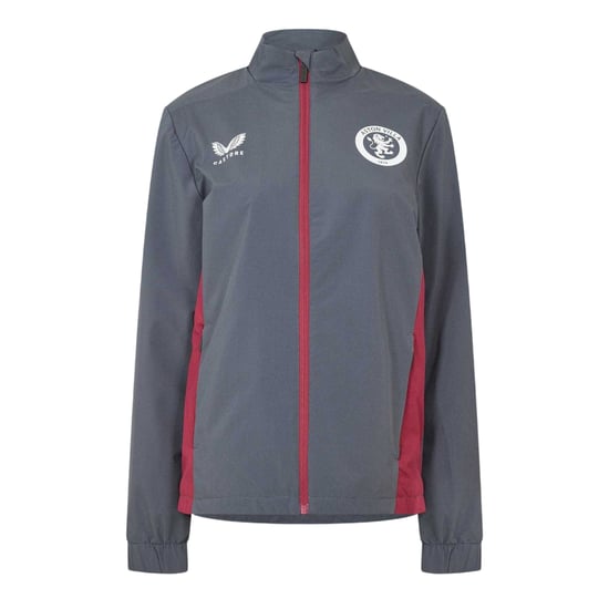 Castore Womens/Ladies Aston Villa FC Track Jacket (Ebony/Rhodondendron) - Image 1