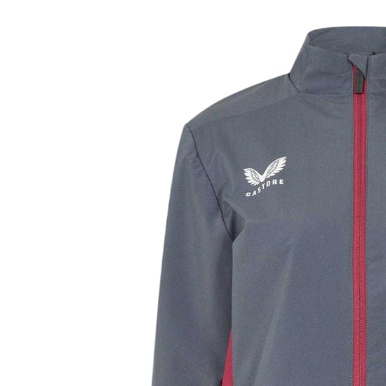 Castore Womens/Ladies Aston Villa FC Track Jacket (Ebony/Rhodondendron) - Image 3