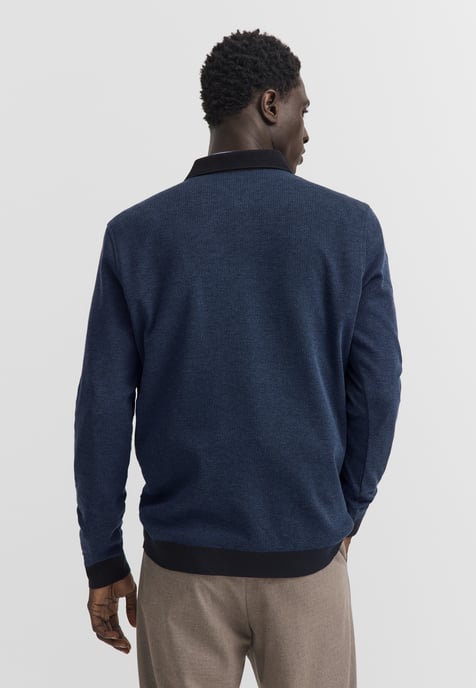 Bugatti Herren Poloshirt met borstzak en contrasterende strepen - Image 2