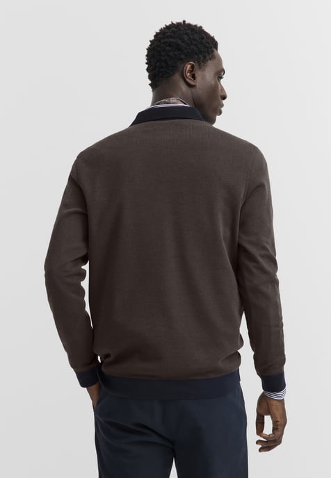 Bugatti Herren Poloshirt met borstzak en contrasterende strepen - Image 2