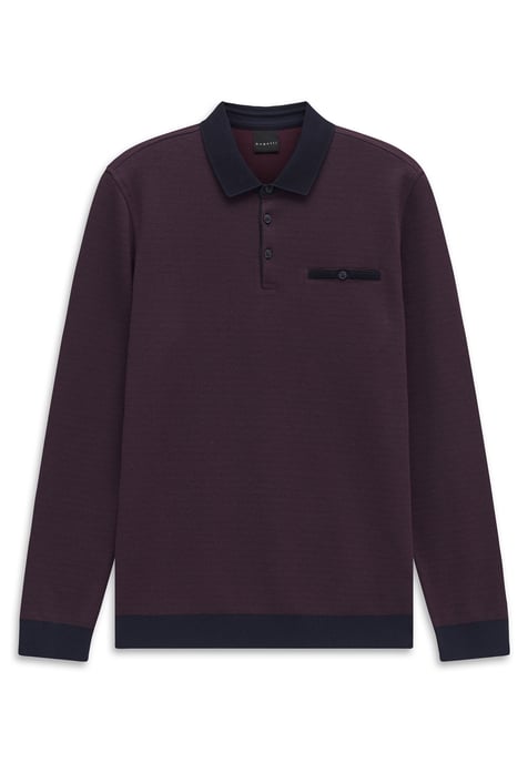 Bugatti Herren Poloshirt met borstzak en contrasterende strepen - Image 4