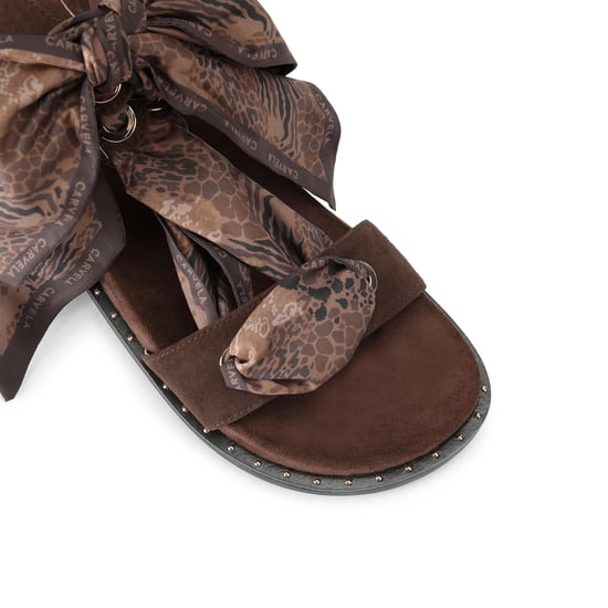 Carvela Suede Sorrento Scarf Sandal Sandals - Image 4