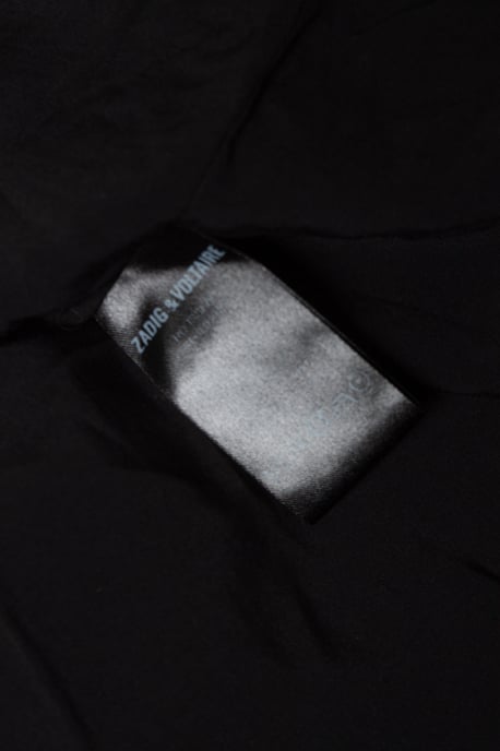 Zadig & Voltaire, Svart ärmlös klänning med volanger - Image 5