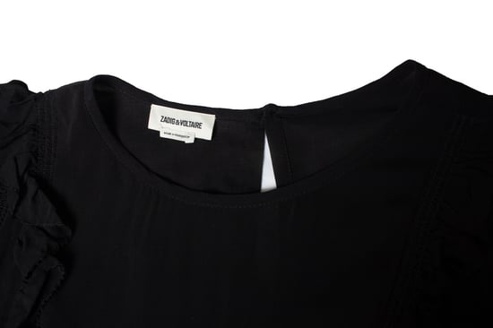 Zadig & Voltaire, Svart ärmlös klänning med volanger - Image 6