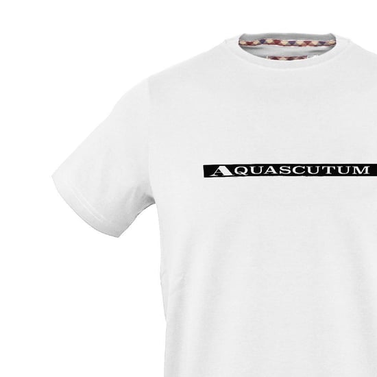 Aquascutum Heren Box Logo T-shirt (Wit) - Image 3