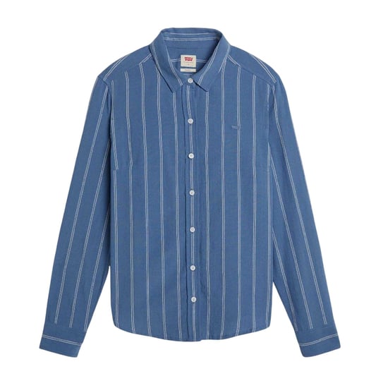 Levis Damesoverhemd met kraag, strepen en lange mouwen, in reguliere pasvorm (Blauw) - Image 2