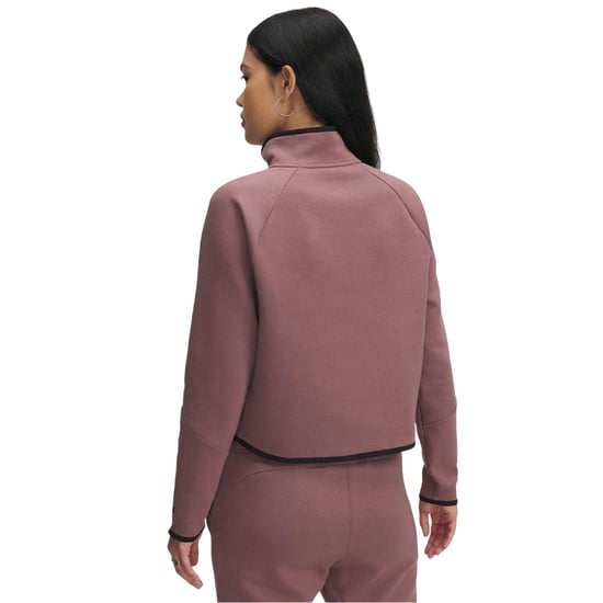 Under Armour Dames-fleece-sweatshirt met kwartritssluiting uit de Unstoppable-collectie (Maroon) - Image 3
