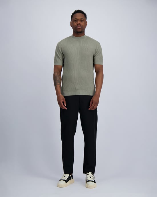 Black Bananas Knit T-shirt, - Image 3