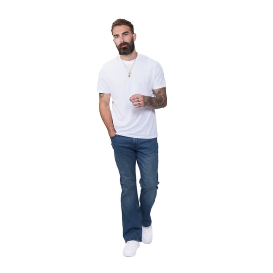 Firetrap Mens Tokyo Cotton Bootcut Jeans (Blue Wash) - Image 4