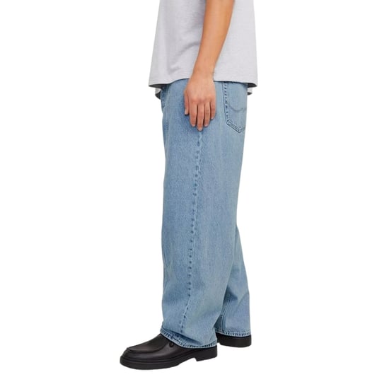 Jack And Jones Mens Denim Relaxed Wide Leg Jeans (Blue Denim) - Image 4