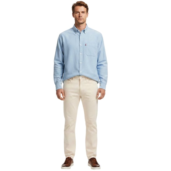 Levis Mens 502 Sky Denim 5 Pockets Tapered Jeans (Blank Pages) - Image 1
