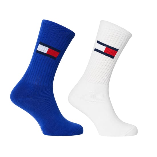 Tommy Jeans Herenbemanningssokken (Pakket van 2) (Blauw/Wit) - Image 1