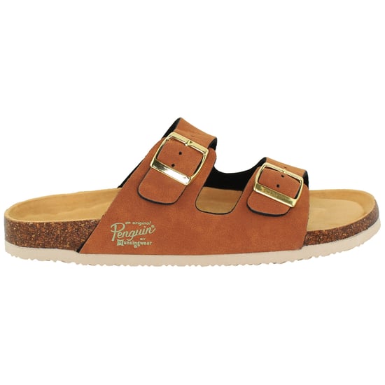Penguin Port 2 Womens Tan Sliders - Image 2