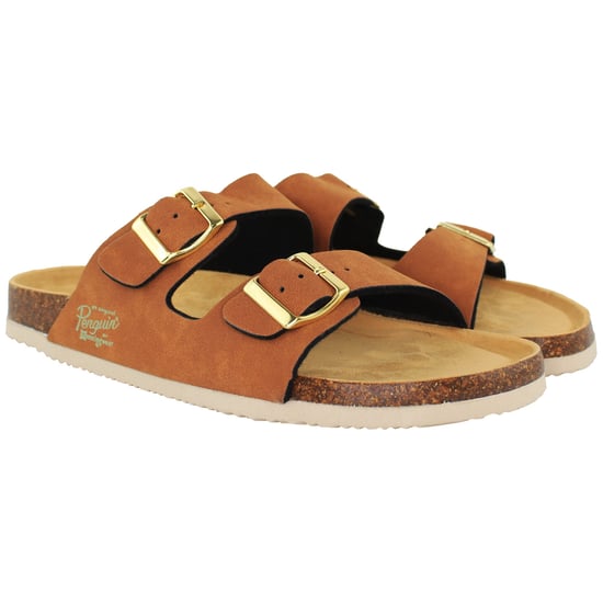 Penguin Port 2 Womens Tan Sliders - Image 3