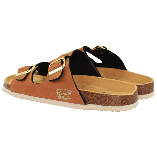Penguin Port 2 Womens Tan Sliders - Image 4