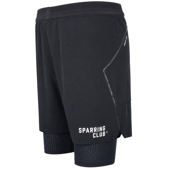 BoxRaw Sparring Club 2in1 Mens Black Shorts - Image 2