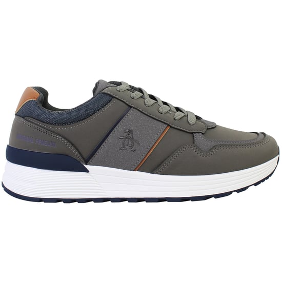 Penguin Orwell Mens Grey Trainers - Image 1