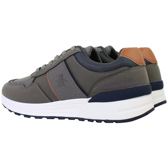 Penguin Orwell Mens Grey Trainers - Image 3