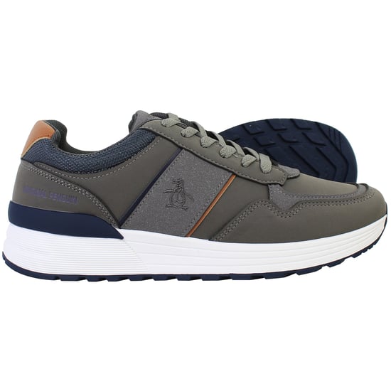 Penguin Orwell Mens Grey Trainers - Image 4