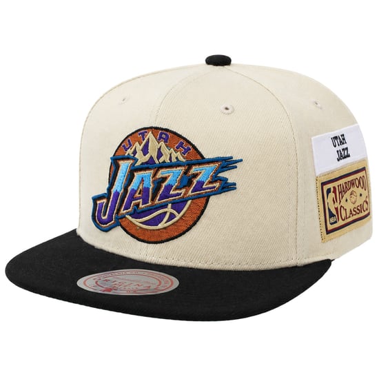 Mitchell & Ness NBA Utah Jazz Vintage Jockey Off White Cap - Image 1