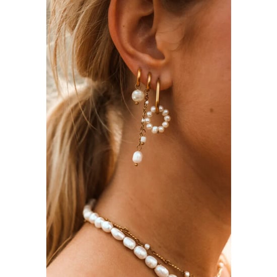Label Kiki Oval pearl hoop - Image 3