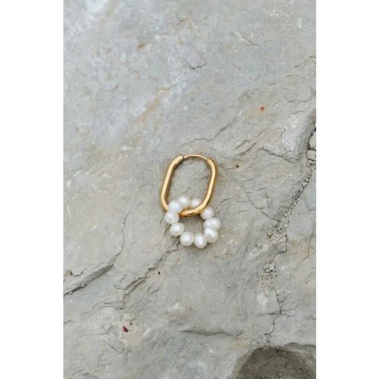 Label Kiki Oval pearl hoop - Image 4