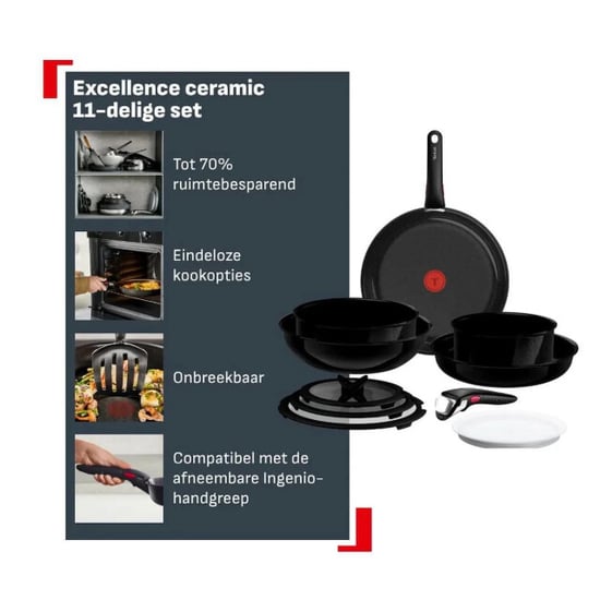 Tefal Excellence keramische pannenset 11 delig - Image 2