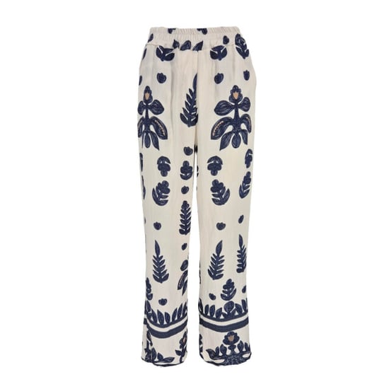 FOS Amsterdam Fos broek inge imitatie borduur navy - Image 1
