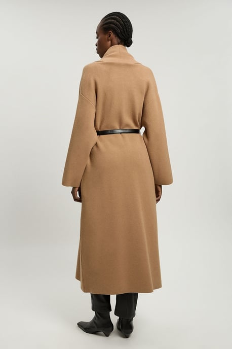 Knit Oversized Belted Midi Coatigan - Image 4