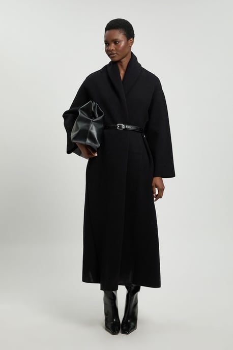 Knit Oversized Belted Midi Coatigan - Image 3