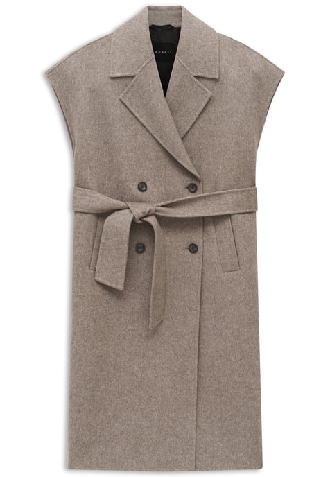 Bugatti Damen Vest Doubleface wolmix met riem - Image 4
