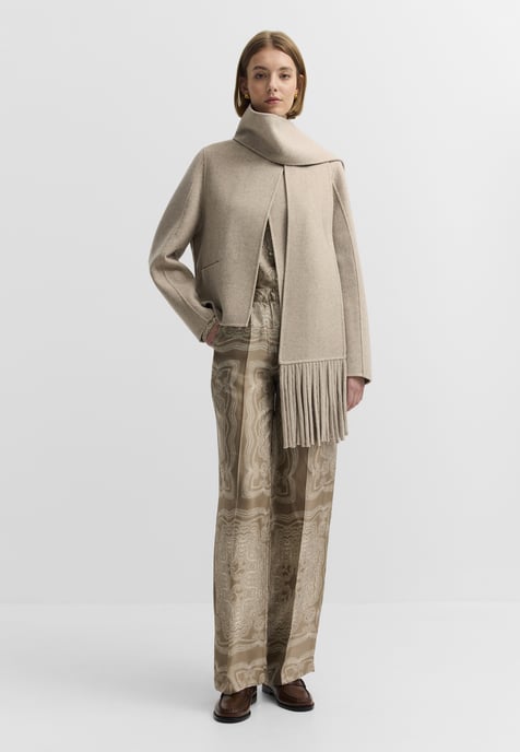Bugatti Damen Blazer Doubleface-sjaal van wolmix - Image 3